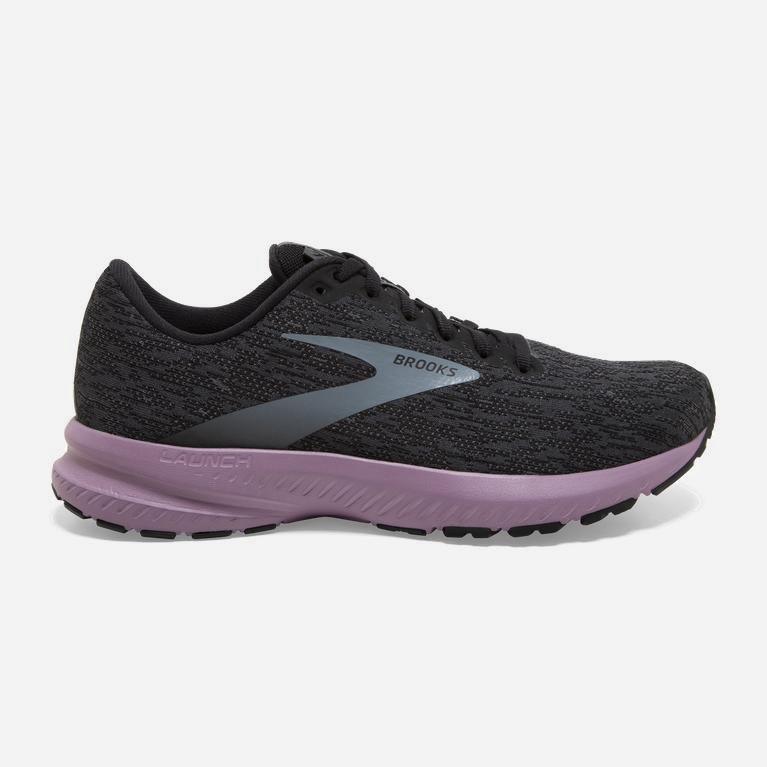 Brooks Launch 7 Womens Road Running Shoes Ireland Black/Ebony/Valerian (DBLT-13085)